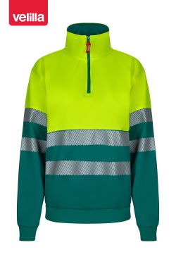 Sudadera bicolor con media cremallera cinta segmentada. Referencia 305703