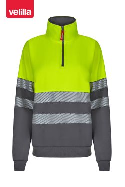 Sudadera bicolor con media cremallera cinta segmentada. Referencia 305703