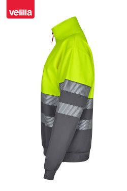 Sudadera bicolor con media cremallera cinta segmentada. Referencia 305703