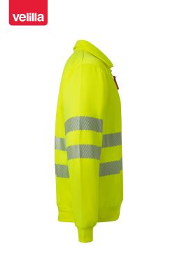 Sudadera con media cremallera cinta segmentada. Alta visibidad ref. 305704