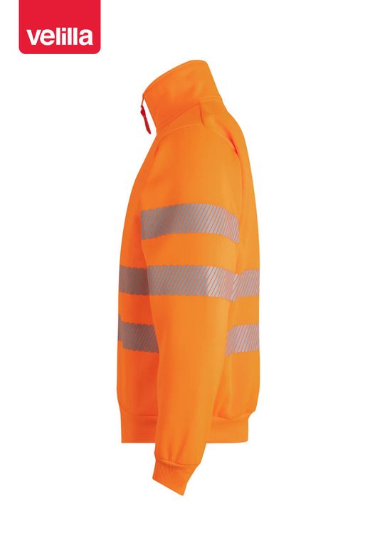 Sudadera con media cremallera cinta segmentada. Alta visibidad ref. 305704