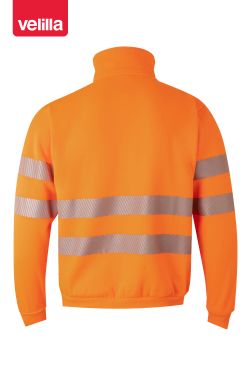 Sudadera con media cremallera cinta segmentada. Alta visibidad ref. 305704
