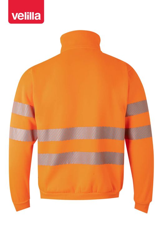 Sudadera con media cremallera cinta segmentada. Alta visibidad ref. 305704