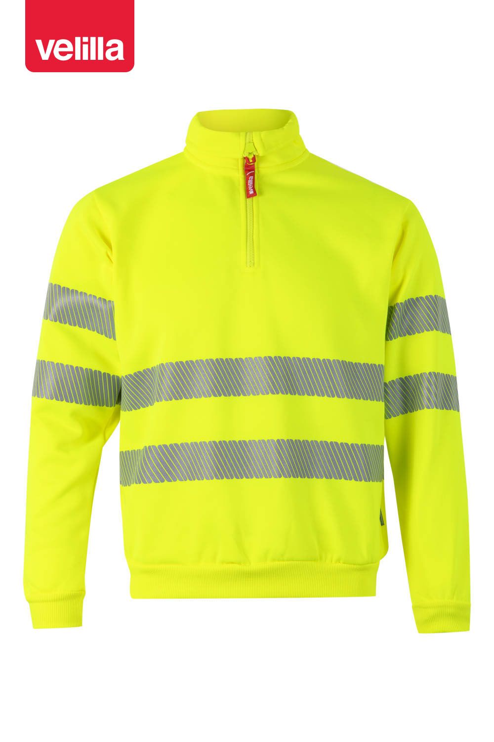 Sudadera con media cremallera cinta segmentada. Alta visibidad ref. 305704 3XL / Amarillo Fluor