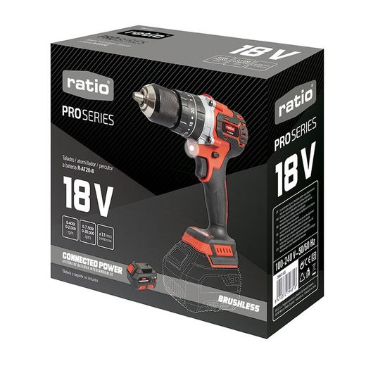 Taladro atornillador percutor RATIO ProSeries R-AT20-B Connected Power. Ref. 7994X415