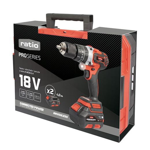 Taladro/atornillador percutor a batería RATIO ProSeries R-AT20-2.4 Connected Power. Ref. 7994X414