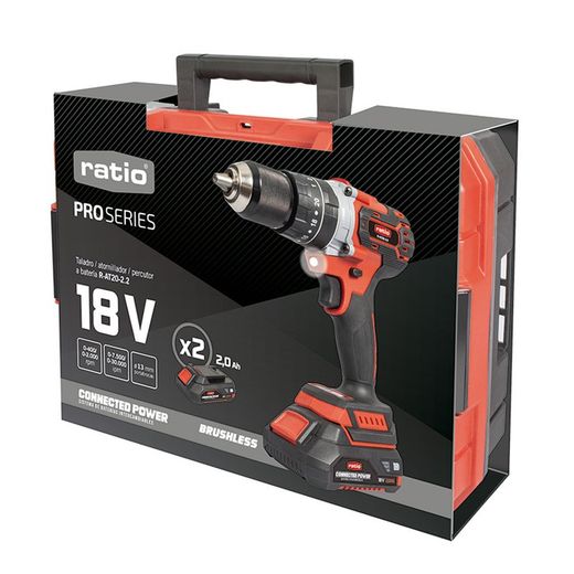 Taladro/atornillador percutor batería RATIO ProSeries R-AT20-2.2 Connected Power. Ref. 7994X413