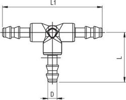 Racor Te Intermedia Portagoma Mini, Referencia 15230