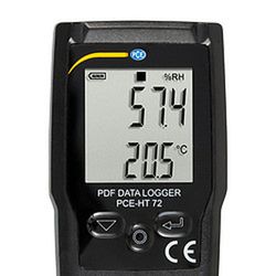 Termohigrómetro Pce-Ht 72. Registra De Temperatura Y Humedad. La Memoria Del Termohigrometro Almacena 20010 Valores, Por Lo Que Puedo Usarlo Durante Varios Meses.