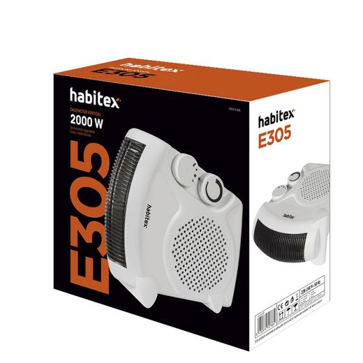 Termoventilador HABITEX E306 2000W Con termostato incluido. Ref. 9310R305