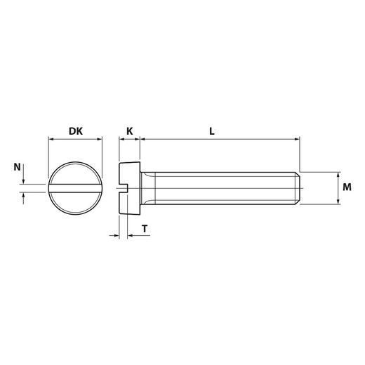 Tornillo Din 84 Cincado