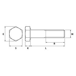 Tornillo Din 931 8.8 Cincado