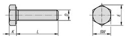 Tornillo Hexagonal Din 933 Calidad 8.8 Cincado