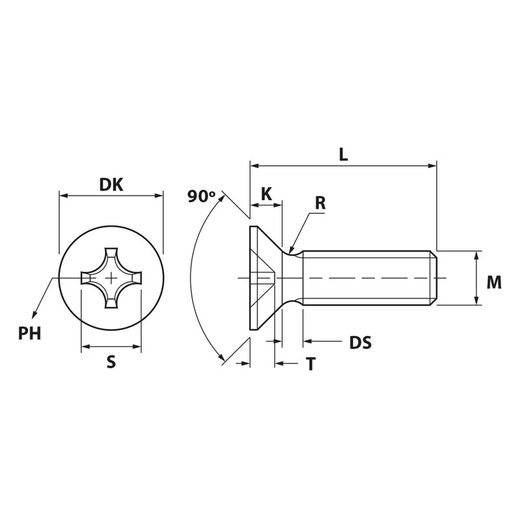 Tornillo Din 965 Cincado