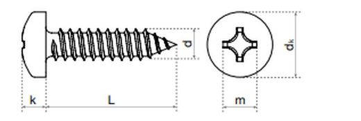 Tornillo Rosca Chapa Din 7981 Inox