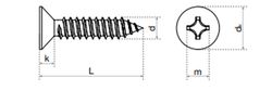 Tornillo Rosca Chapa Din 7982 Inox