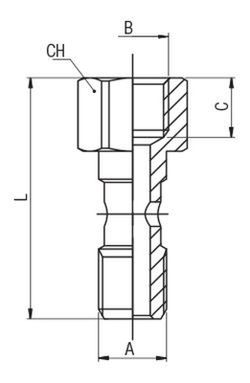 Tornillo Simple Macho-Hembra Para Racor Orientable, Referencia 55440