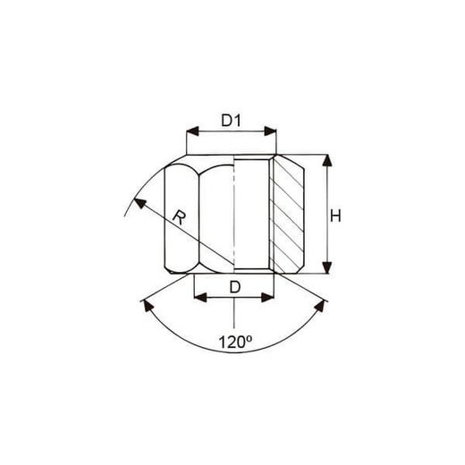 Tuerca Hexagonal Alta Din 6330 B