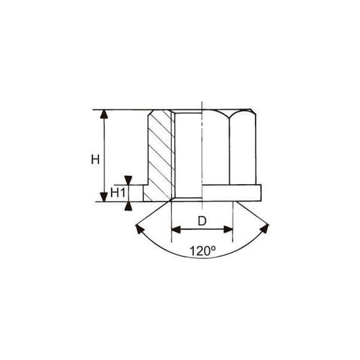 Tuerca Hexagonal Con Collar Din 6331