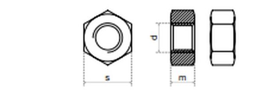 Tuerca Hexagonal Din 934 -Inox