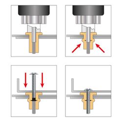 Tuerca Remachable Cabeza Baja Inoxidable A-2