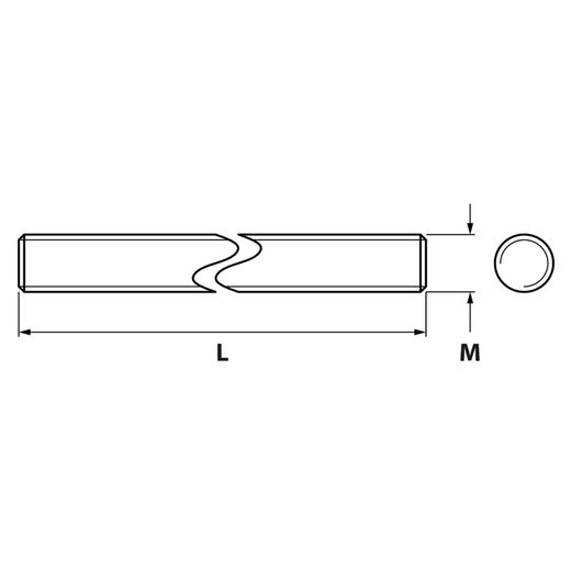 Varilla Rosca Métrica Din 975 Dureza 8.8 Cincada