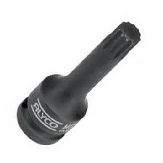 Llave De Vaso De Impacto Con Punta Tipo Xzn y cuadradillo de 1/2" Alyco.