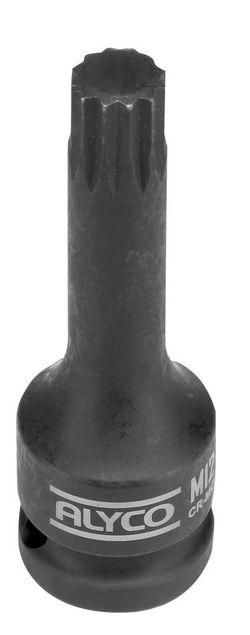 Llave De Vaso De Impacto Con Punta Tipo Xzn y cuadradillo de 1/2" Alyco.