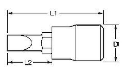 Llave De Vaso Con Punta Plana 1\4" de 4, 5.5 y  7 Milimetros