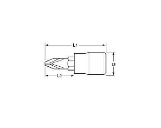 Llave De Vaso Con Punta Pozidriv Pz 1/4", PZ-1, PZ-2 y Pz-3