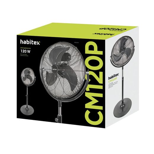 Ventilador-circulador aire de pie HABITEX CM120P Con 3 velocidades. Ref. 9016R41
