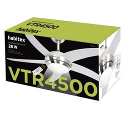 Ventilador techo HABITEX VTR 4500 con LED Con 3 velocidades y giro de las hélices reversibles. Ref. 9016R30