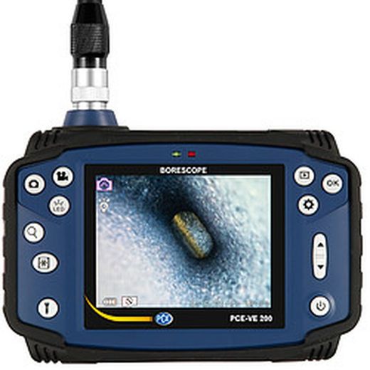 Videoendoscopio Pce-Ve 200. Es Una Cámara De Inspección Para Diagnósticos No Destructivos. El Videoendoscopio Es El Instrumento Ideal Para Realizar Diagnósticos En Lugares De Difícil Acceso. Usado En Fabricacion De Maquinas, Sanitarios Y Construccion