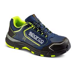 Zapato de seguridad SPARCO All Road Modelo Sochi S3 SRC Extremadamente ligero. Azul-Amarillo Ref. 07528